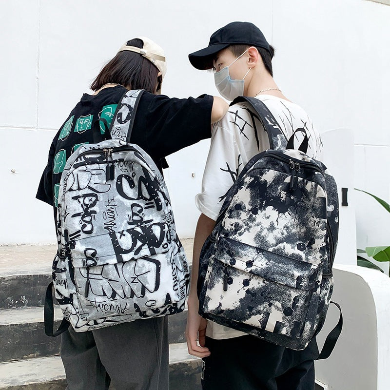 New Fashion Personalized Graffiti Large Capacity Canvas Backpack