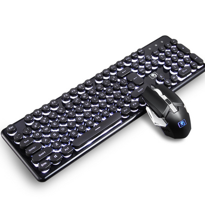 Wireless charging light gaming keyboard and mouse set mechanical feel