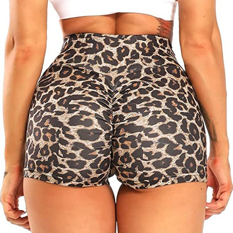 Leopard Print Digital Printing Slim Fit Hip Raise Running Yoga Pants