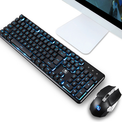 Wireless charging light gaming keyboard and mouse set mechanical feel