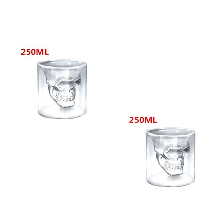 Skull Skull Double Transparent Glass