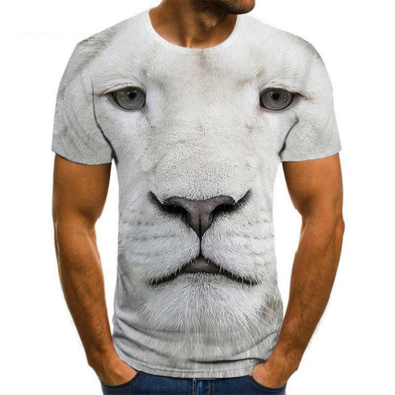 New Animal Print 3d T-shirt Men's Short Sleeve