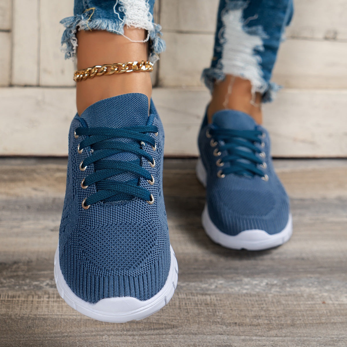 Fashion Blue Running Soft Bottom Comfortable Women's Shoes