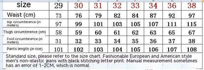 Stitching Patchwork Micro-elastic Rivet Hip Hop Pencil Pants Denim Trousers