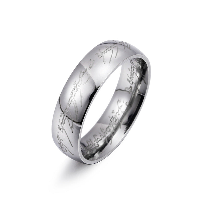 Titanium Steel Ring Men's Ring Ring