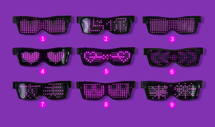 Multicolor Party LED Glasses Dynamic Flashing LED Glasses