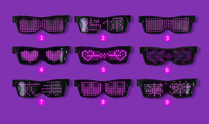 Multicolor Party LED Glasses Dynamic Flashing LED Glasses