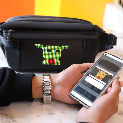 Men's Fashion Casual LED Luminous Sports Chest Bag