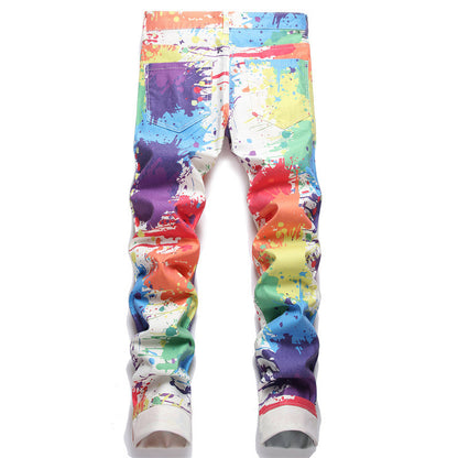 Street Men's Digital Printed Jeans