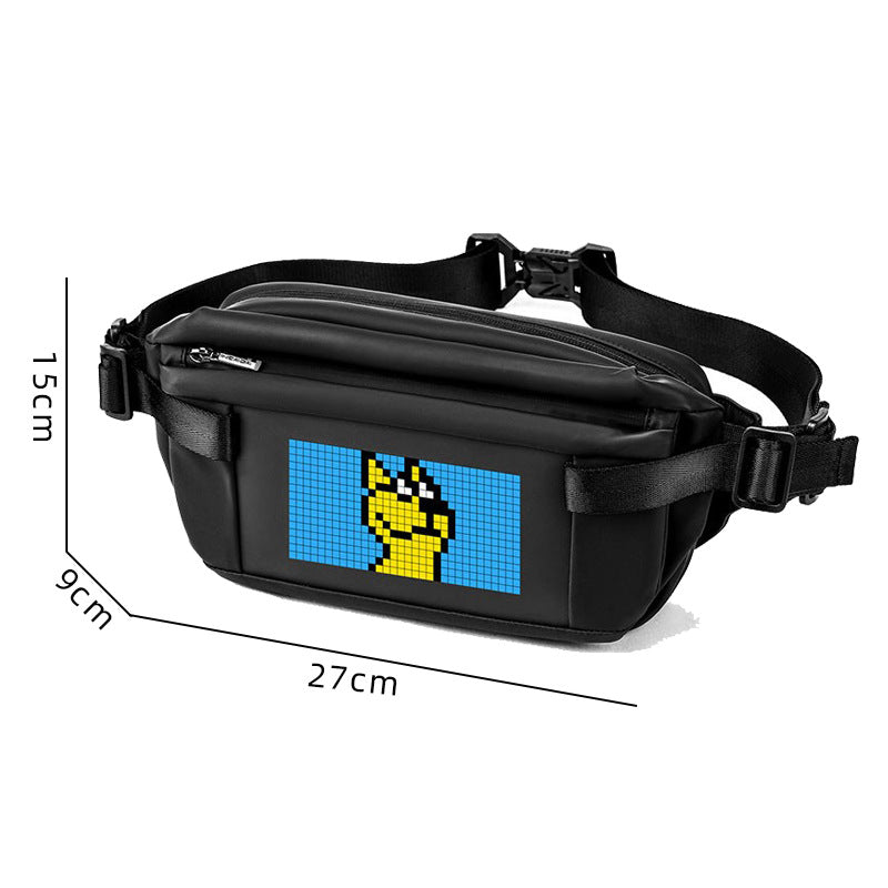 Men's Fashion Casual LED Luminous Sports Chest Bag