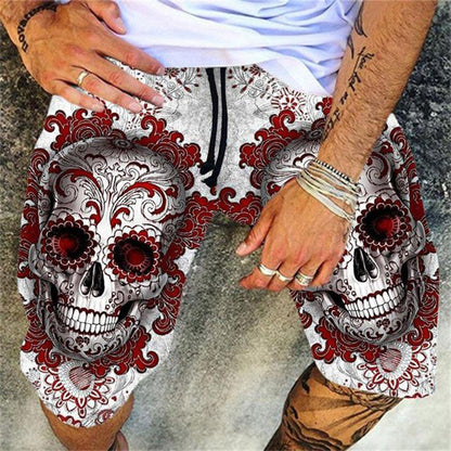 Retro Casual 3D Digital Printed Beach Shorts