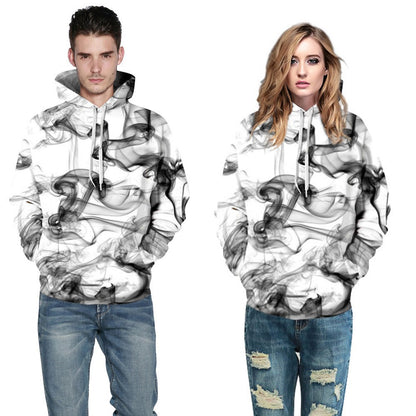 Starry Sky Men's Color Ink Digital Printed Hoodie