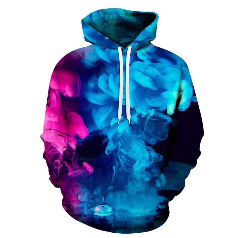 Starry Sky Men's Color Ink Digital Printed Hoodie