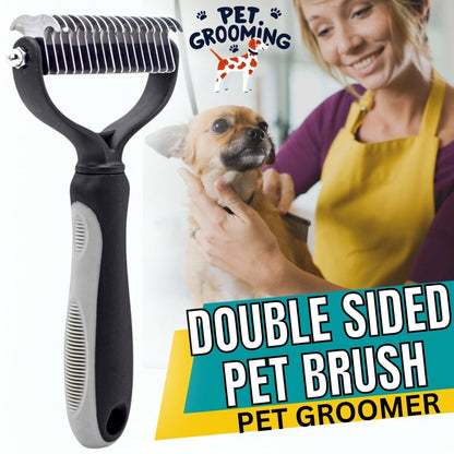 Professional Pet Grooming Tool 2 Sided Undercoat Dog Cat Shedding Comb Brush Pet