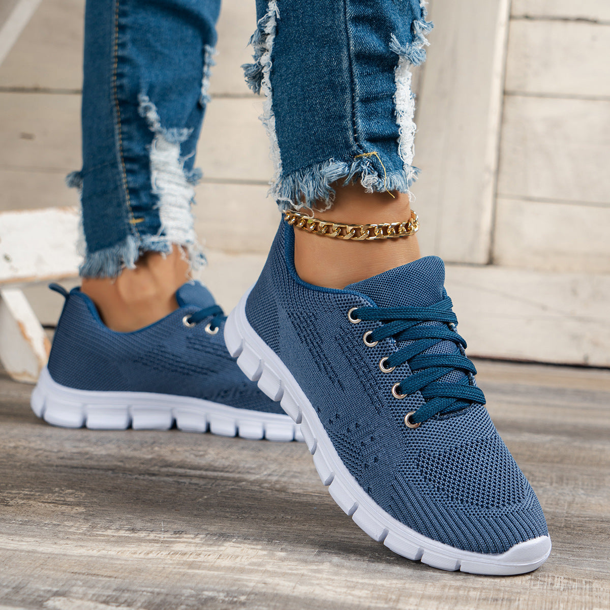 Fashion Blue Running Soft Bottom Comfortable Women's Shoes