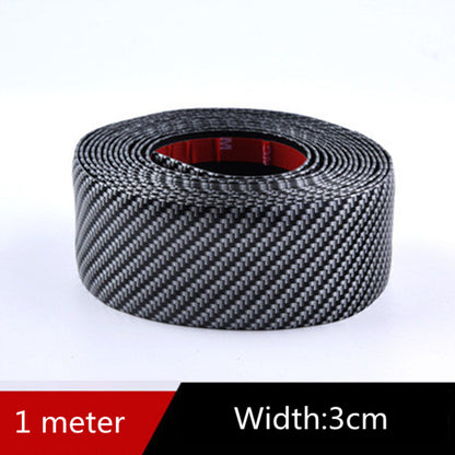 Car Carbon Fiber Pattern Door Sill Decorative Protective Sticker